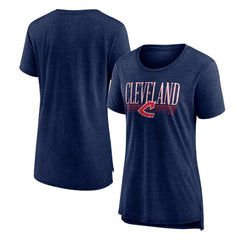 Cleveland Guardians Women's Toppler Tri-Blend T-Shirt Navy