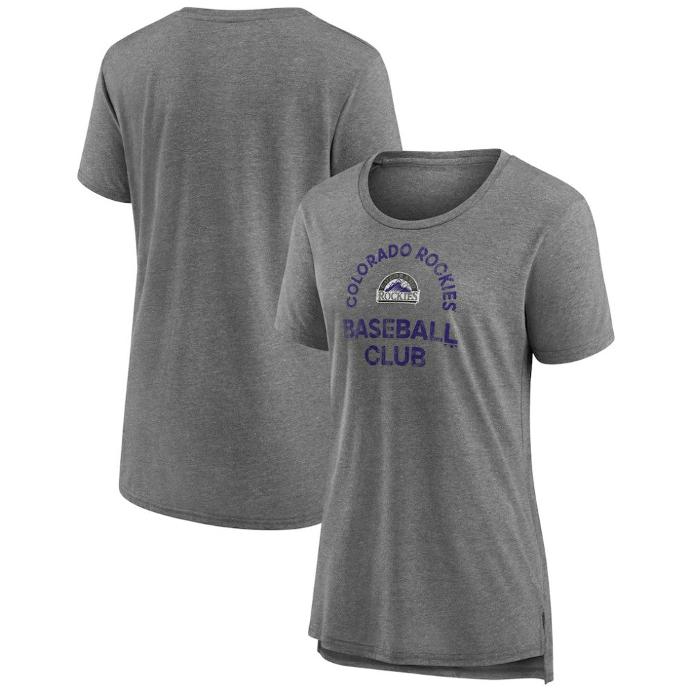 Colorado Rockies Women's Selected First Tri-Blend T-Shirt Gray
