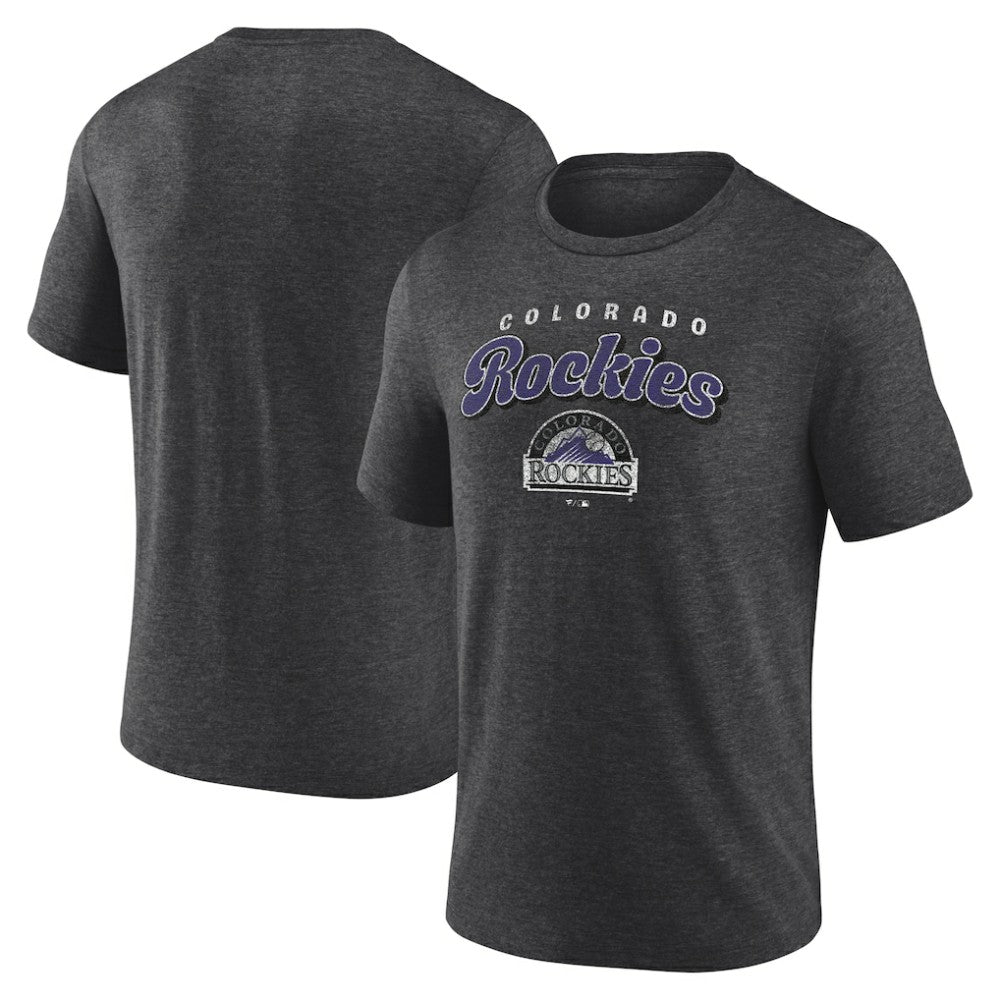 Colorado Rockies Wonderment Tri-Blend T-Shirt Charcoal
