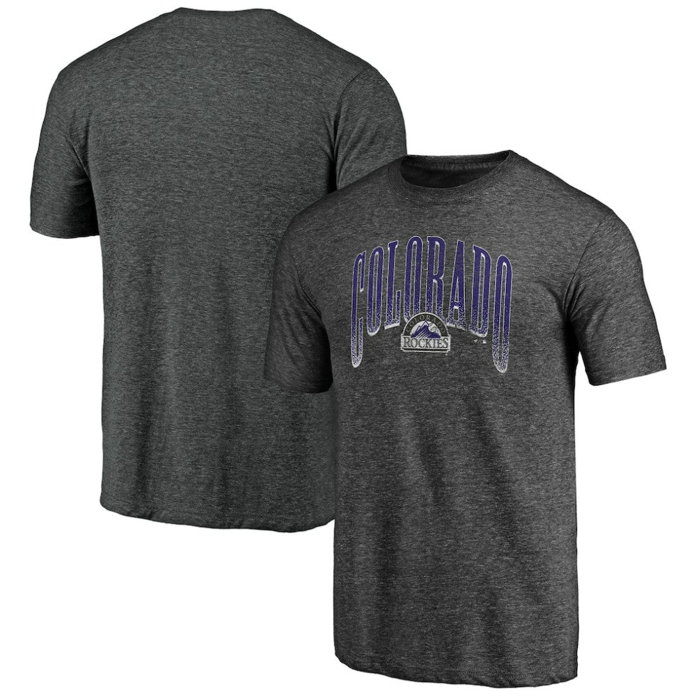 Colorado Rockies Line Corps Tri-Blend T-Shirt Charcoal
