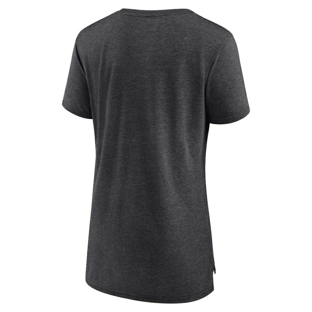 Colorado Rockies Women's Weathered Official Logo Tri-Blend T-Shirt Gray