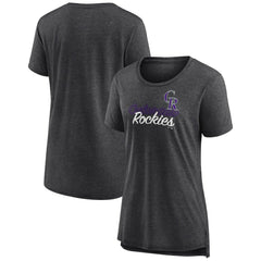 Colorado Rockies Women's Practice Time Tri-Blend T-Shirt Gray