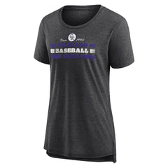 Colorado Rockies Women's Power Swing Tri-Blend T-Shirt Gray