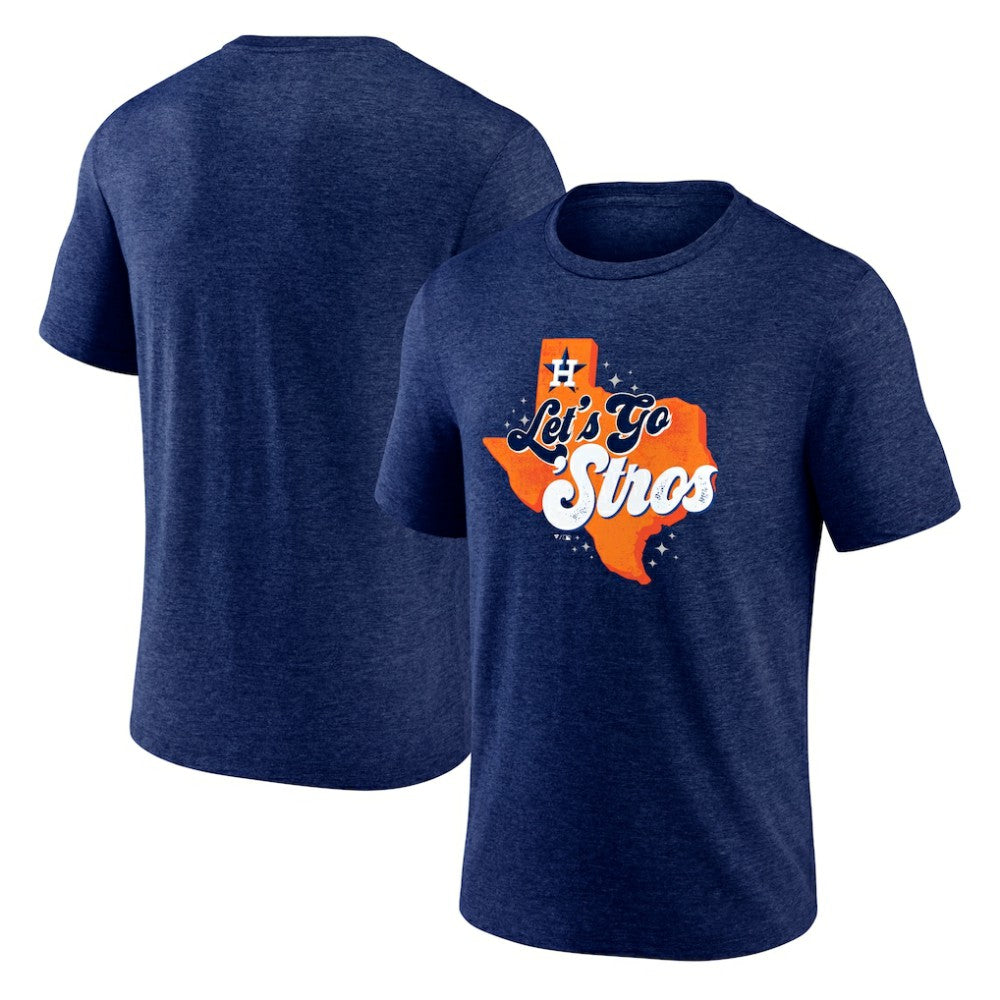 Houston Astros Scripty Tri-Blend T-Shirt Navy