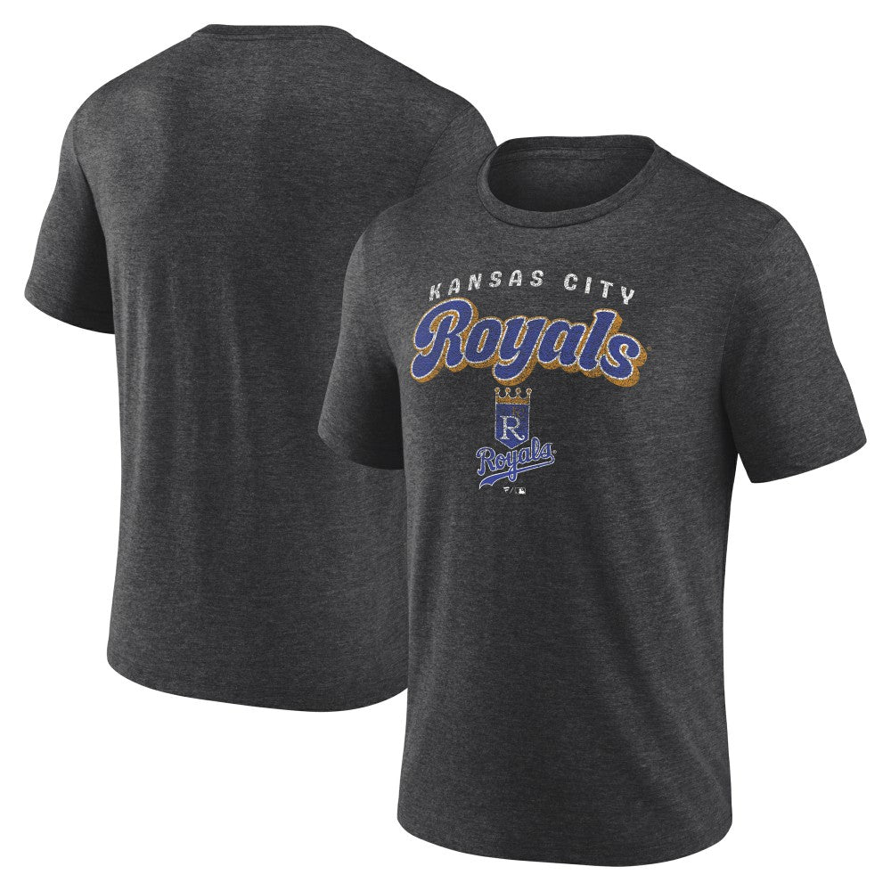 Kansas City Royals Wonderment Tri-Blend T-Shirt Charcoal