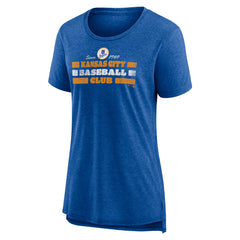 Kansas City Royals Women's Power Swing Tri-Blend T-Shirt Royal