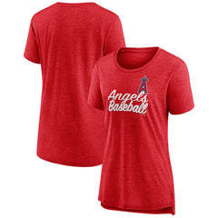 Los Angeles Angels Women's Practice Time Tri-Blend T-Shirt Red