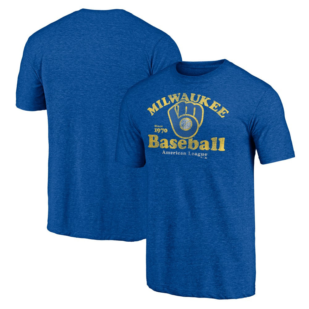 Milwaukee Brewers Our Game Tri-Blend T-Shirt Royal