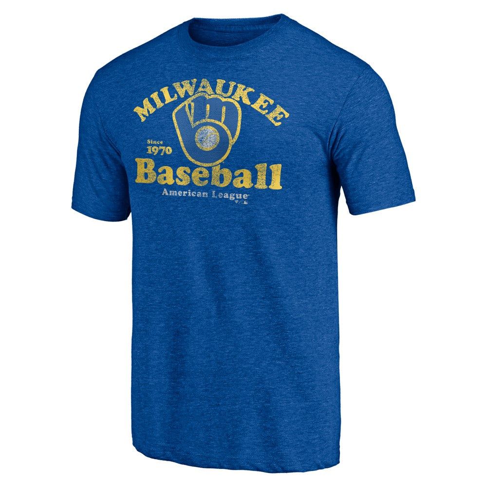 Milwaukee Brewers Our Game Tri-Blend T-Shirt Royal