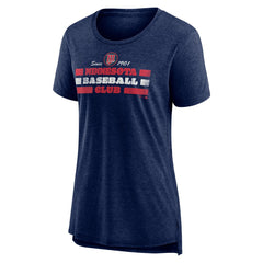 Minnesota Twins Women's Power Swing Tri-Blend T-Shirt Navy