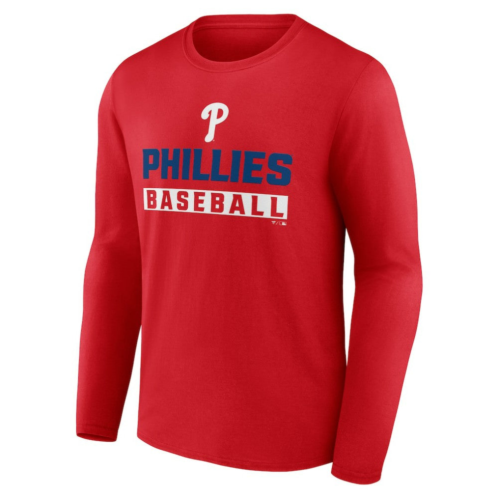 Philadelphia Phillies Let's Go Long Sleeve T-Shirt Red