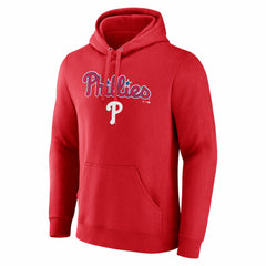 Philadelphia Phillies Team Lockup Pullover Hoodie Red