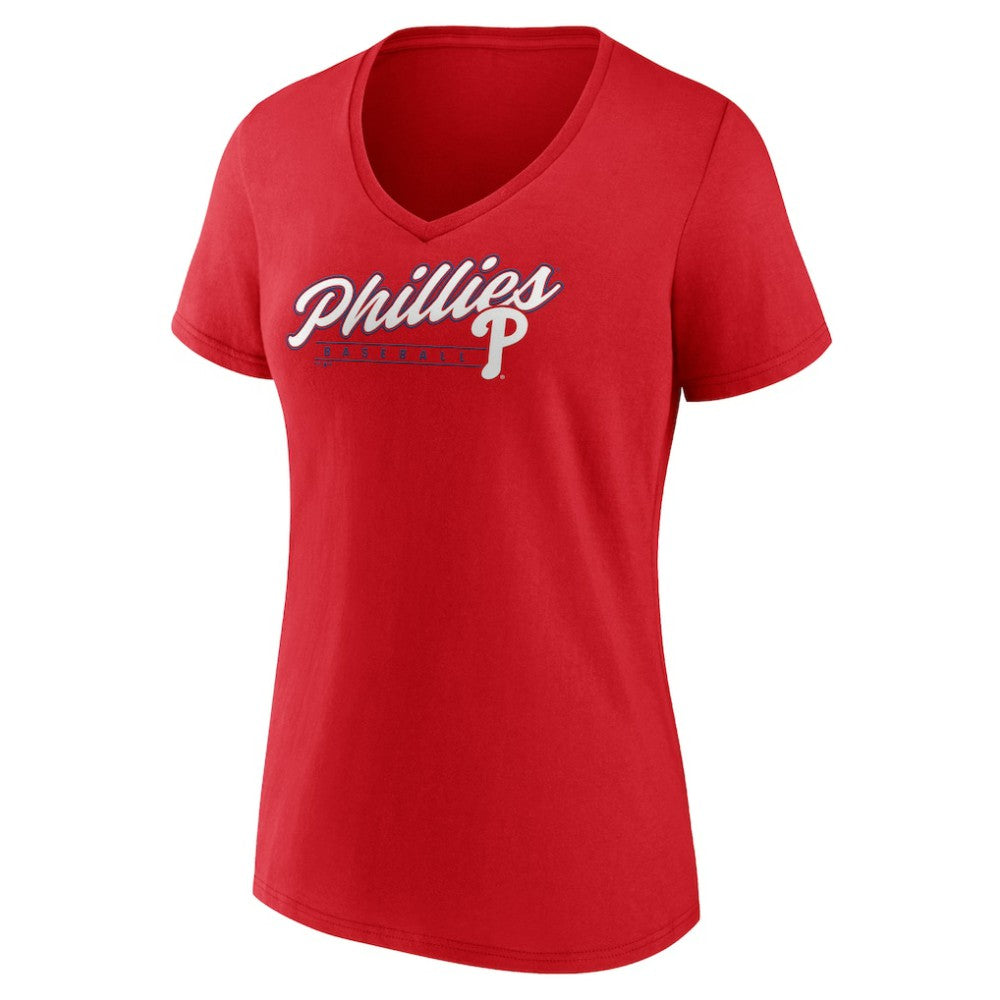 Philadelphia Phillies Women's One And Only V-Neck T-Shirt Red