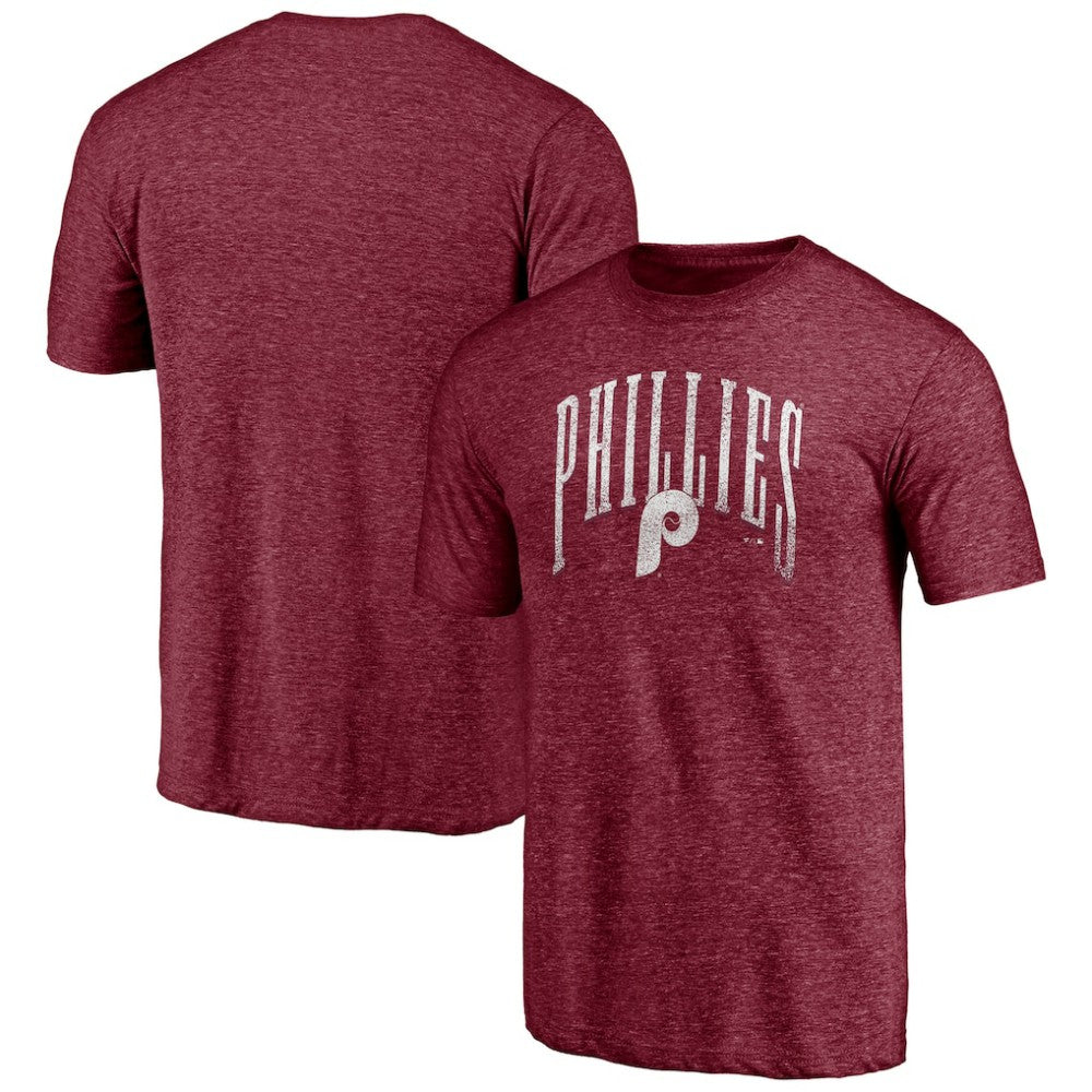 Philadelphia Phillies Line Corps Tri-Blend T-Shirt Garnet