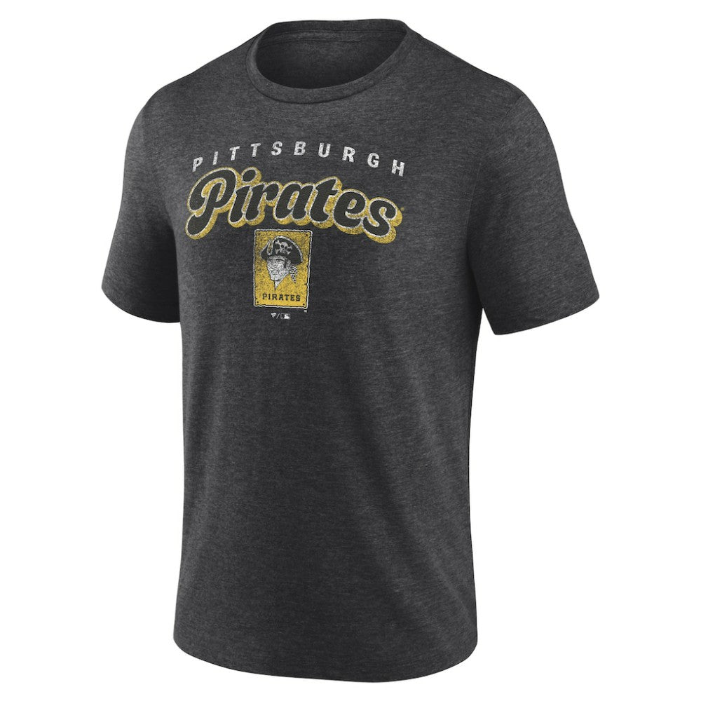 Pittsburgh Pirates Wonderment Tri-Blend T-Shirt Charcoal