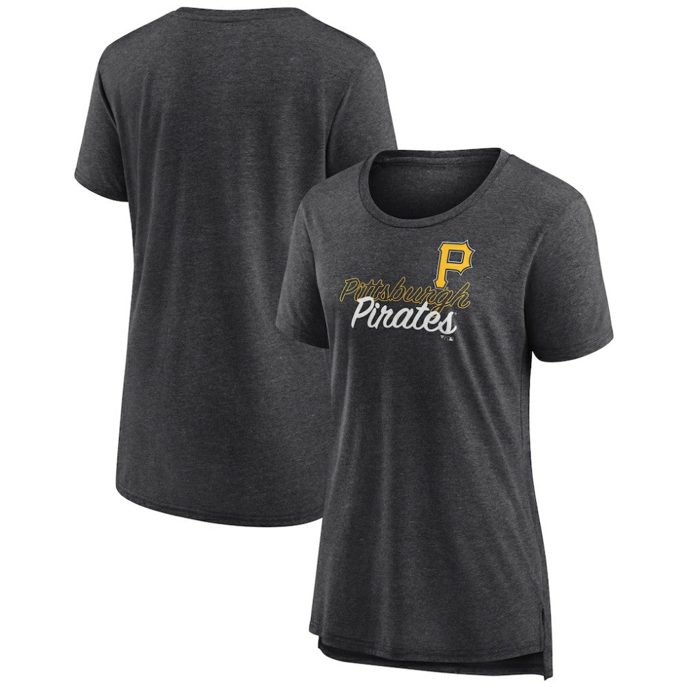 Pittsburgh Pirates Women's Practice Time Tri-Blend T-Shirt Gray