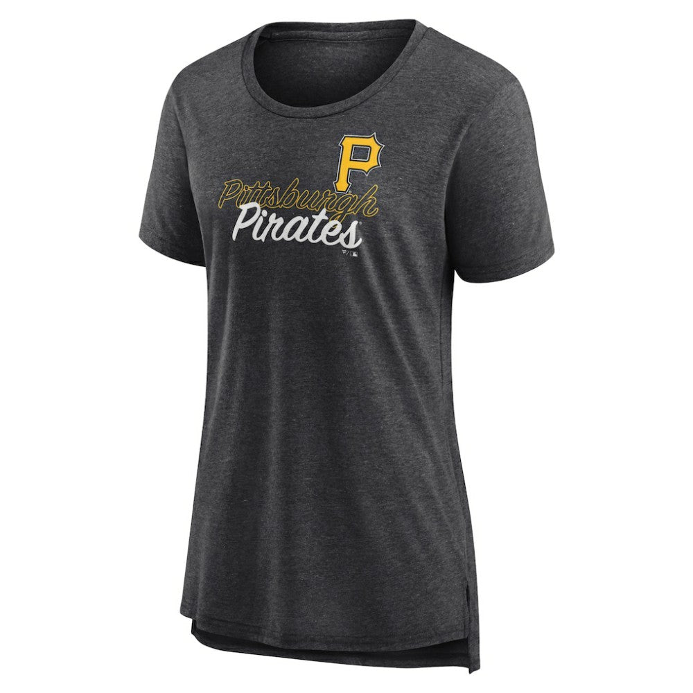 Pittsburgh Pirates Women's Practice Time Tri-Blend T-Shirt Gray