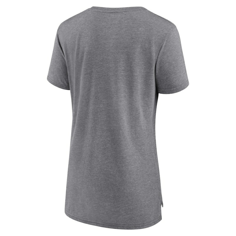 San Diego Padres Women's Weathered Official Logo Tri-Blend T-Shirt Gray