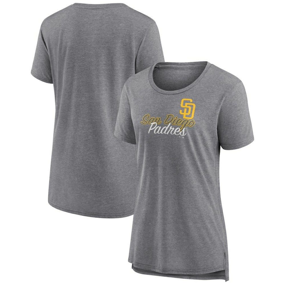 San Diego Padres Women's Practice Time Tri-Blend T-Shirt Gray