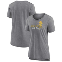 San Diego Padres Women's Practice Time Tri-Blend T-Shirt Gray