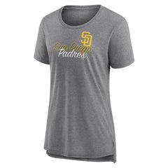 San Diego Padres Women's Practice Time Tri-Blend T-Shirt Gray