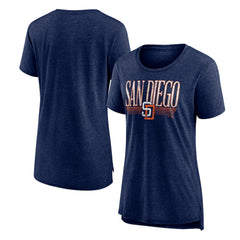 San Diego Padres Women's Toppler Tri-Blend T-Shirt Navy