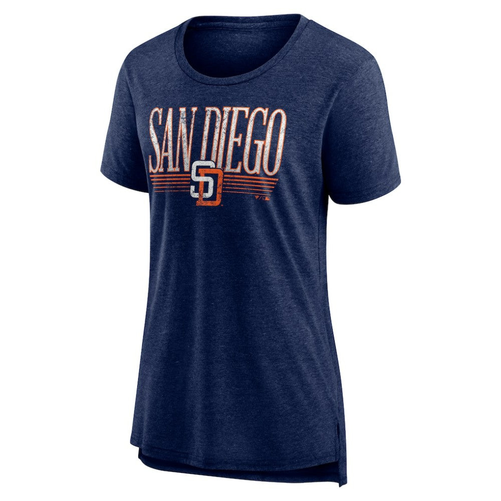 San Diego Padres Women's Toppler Tri-Blend T-Shirt Navy