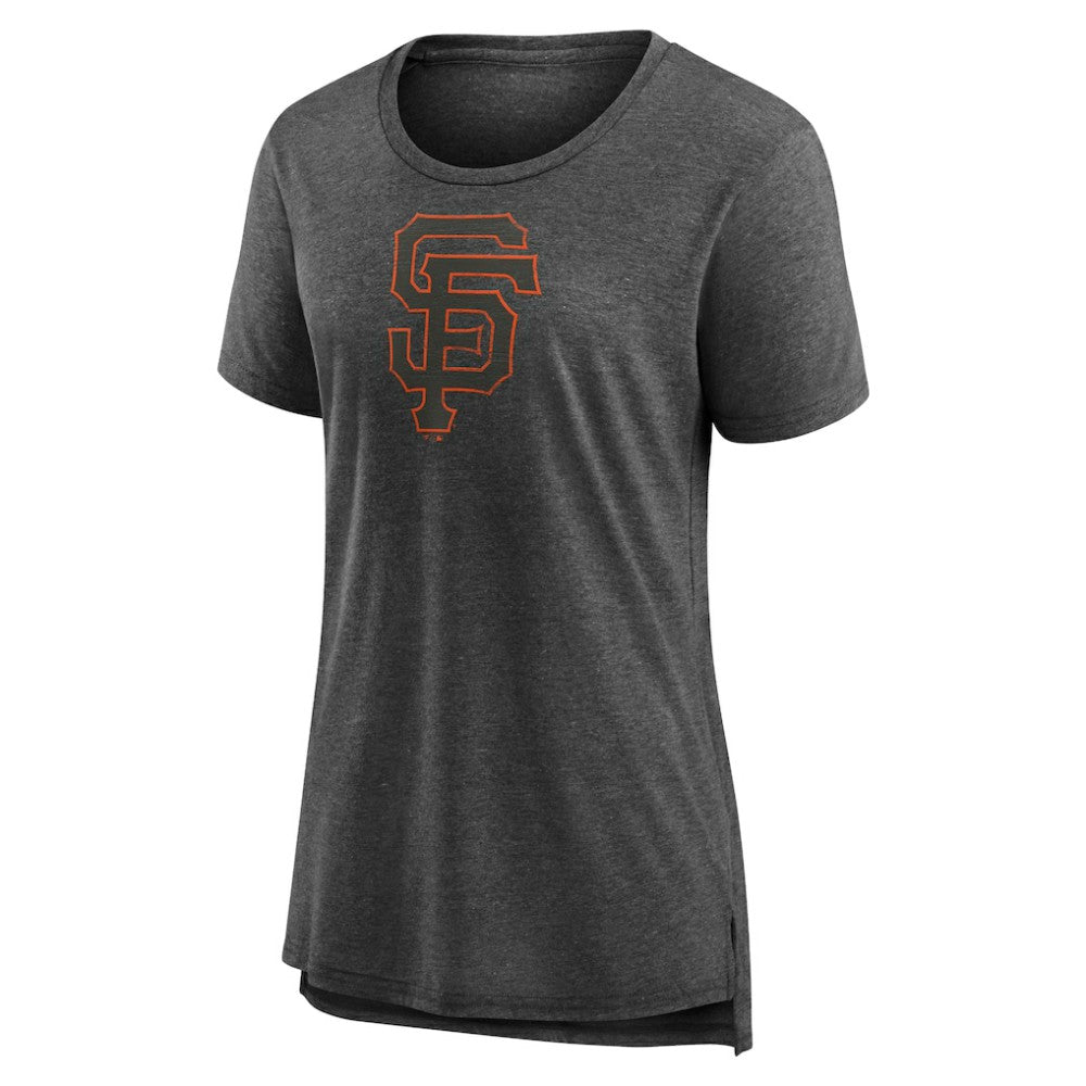 San Francisco Giants Women's Weathered Official Logo Tri-Blend T-Shirt Gray