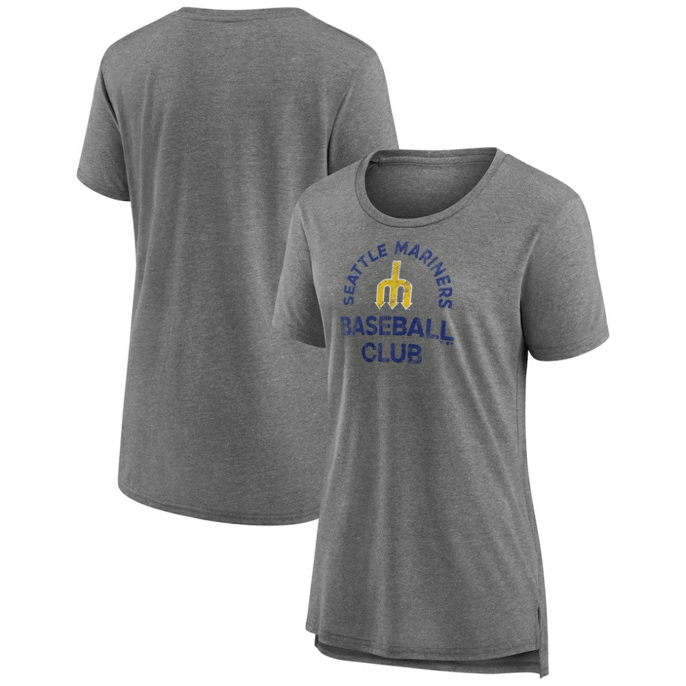 Seattle Mariners Women's Selected First Tri-Blend T-Shirt Gray