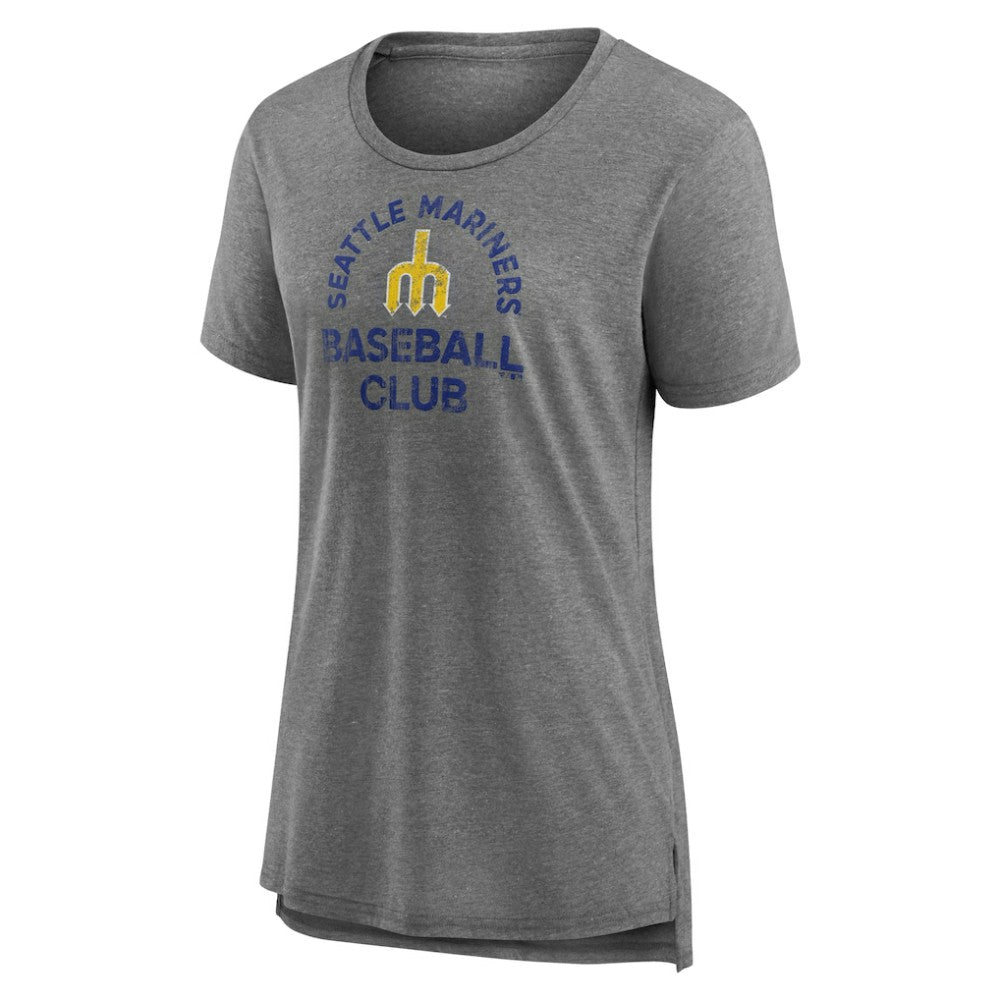 Seattle Mariners Women's Selected First Tri-Blend T-Shirt Gray