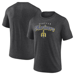 Seattle Mariners Wonderment Tri-Blend T-Shirt Charcoal