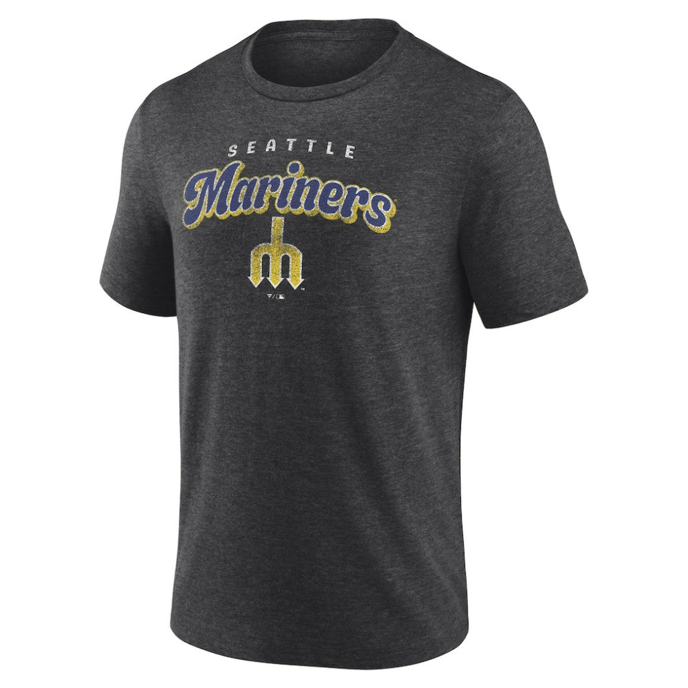 Seattle Mariners Wonderment Tri-Blend T-Shirt Charcoal
