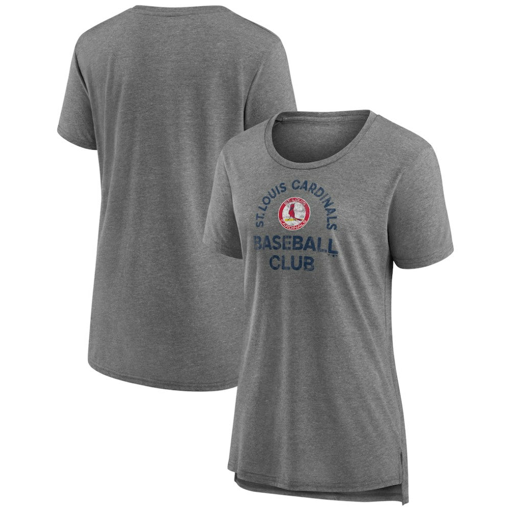 St. Louis Cardinals Women's Selected First Tri-Blend T-Shirt Gray