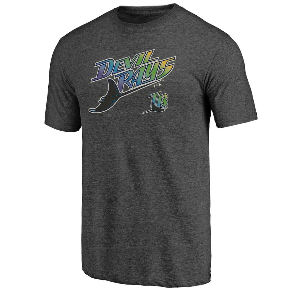 Tampa Bay Rays Cooperstown Series Sweep Tri-Blend T-Shirt Charcoal