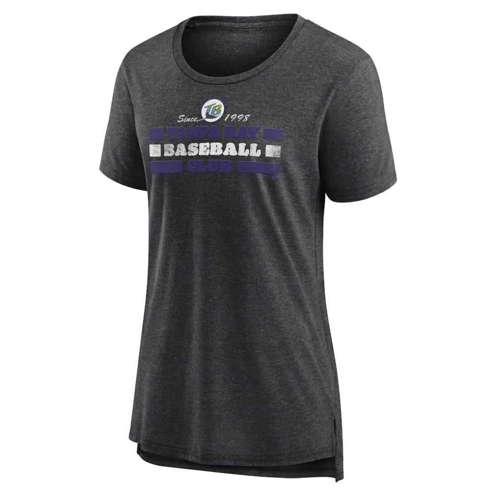 Tampa Bay Rays Women's Power Swing Tri-Blend T-Shirt Gray