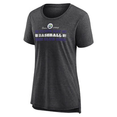 Tampa Bay Rays Women's Power Swing Tri-Blend T-Shirt Gray