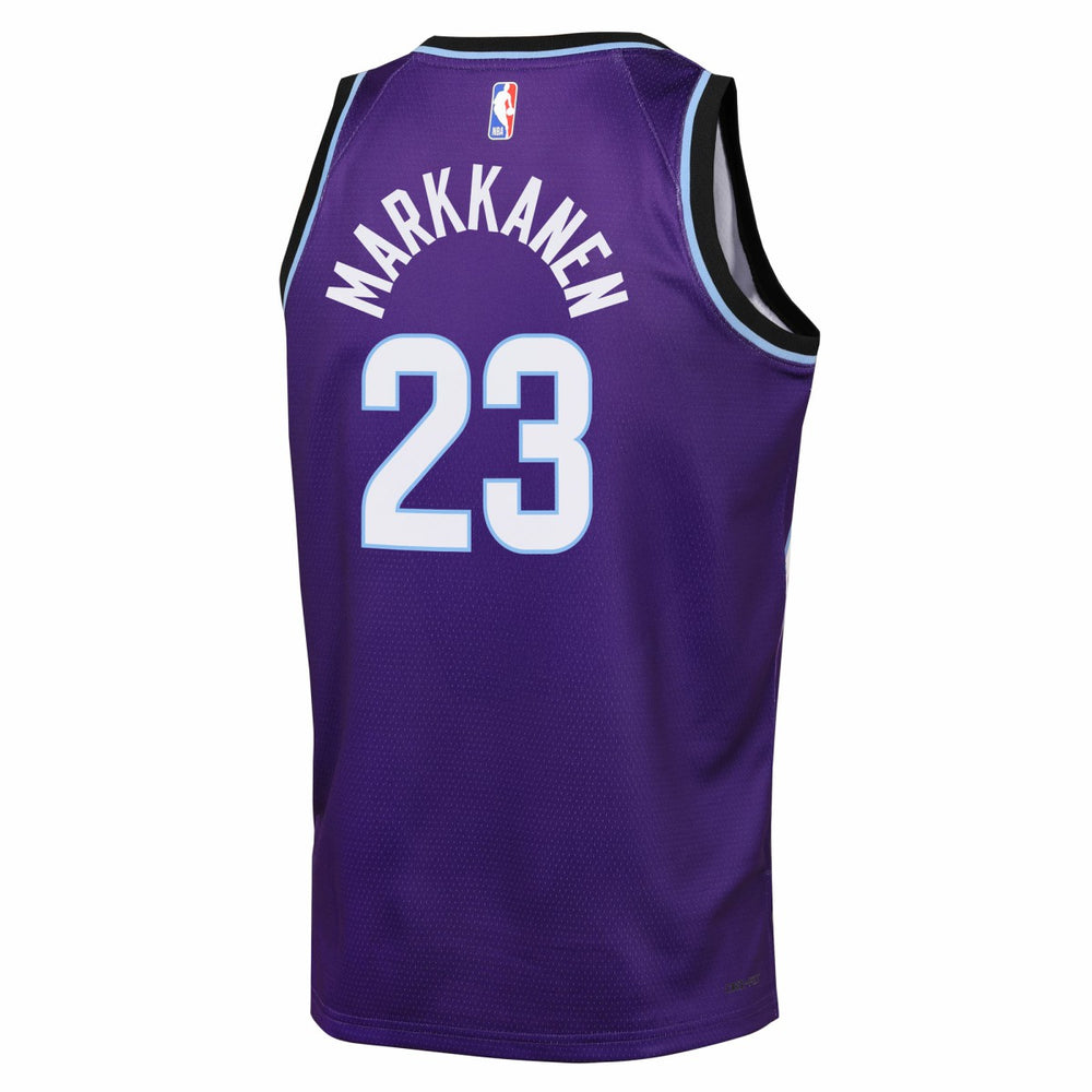 Lauri Markkanen Utah Jazz Youth Icon Edition Swingman Jersey - Purple