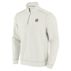 Atlanta Braves Tommy Bahama Sport Tobago Bay Tri-Blend Half-Zip Sweatshirt Cream