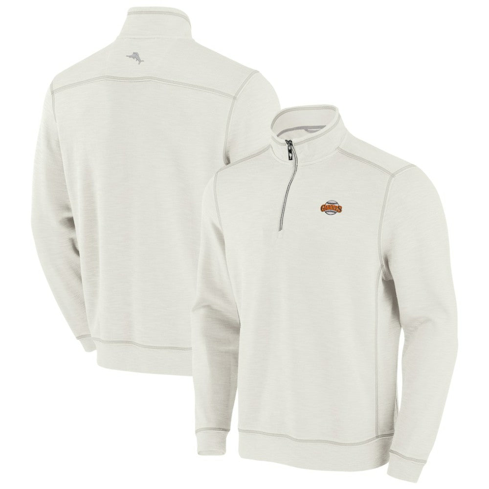 San Francisco Giants Tommy Bahama Sport Tobago Bay Tri-Blend Half-Zip Sweatshirt Cream