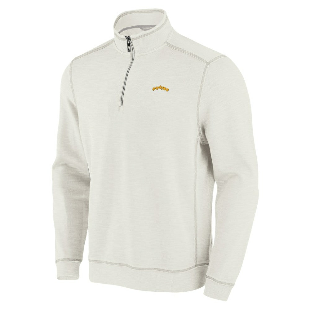 San Diego Padres Tommy Bahama Sport Tobago Bay Tri-Blend Half-Zip Sweatshirt Cream