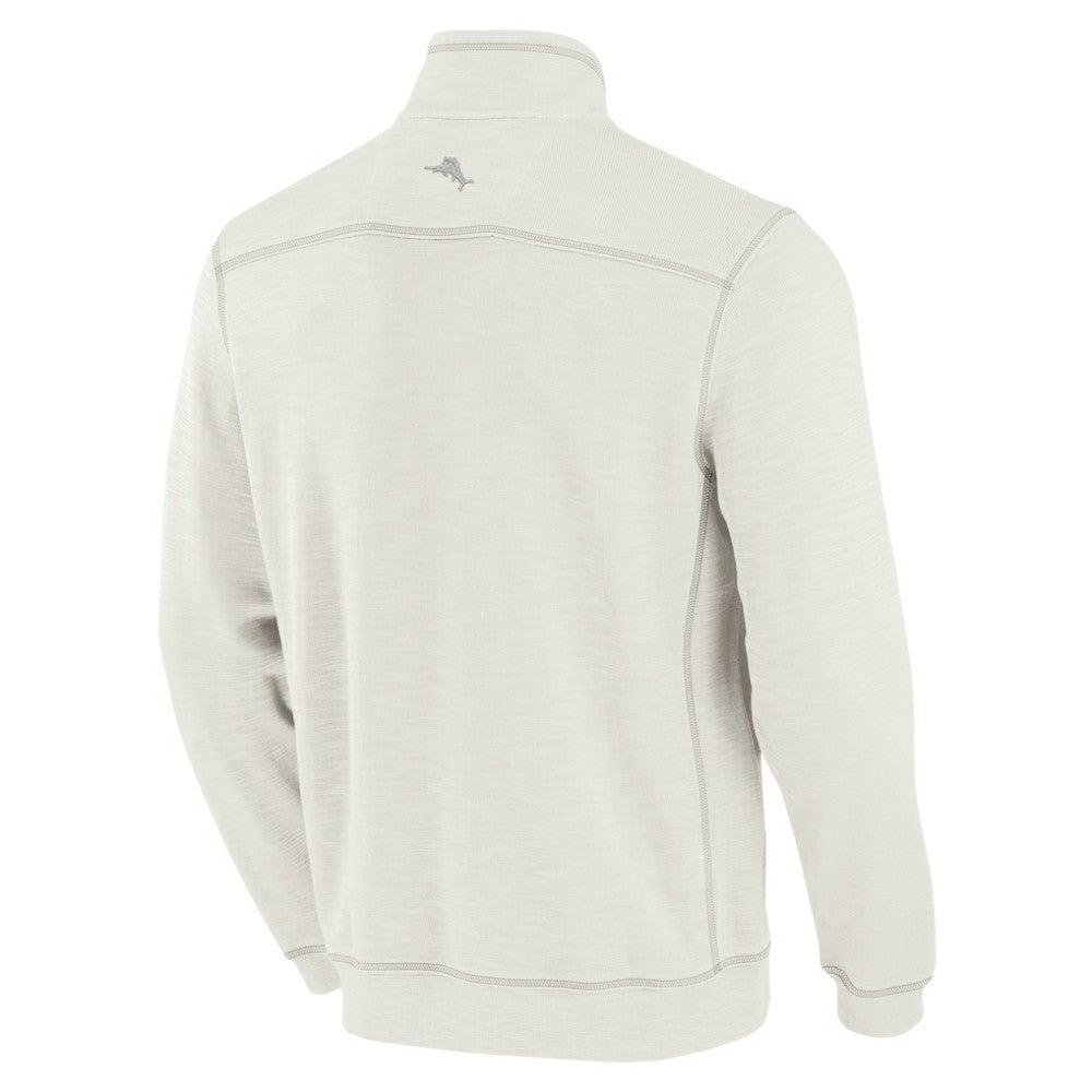 San Diego Padres Tommy Bahama Sport Tobago Bay Tri-Blend Half-Zip Sweatshirt Cream