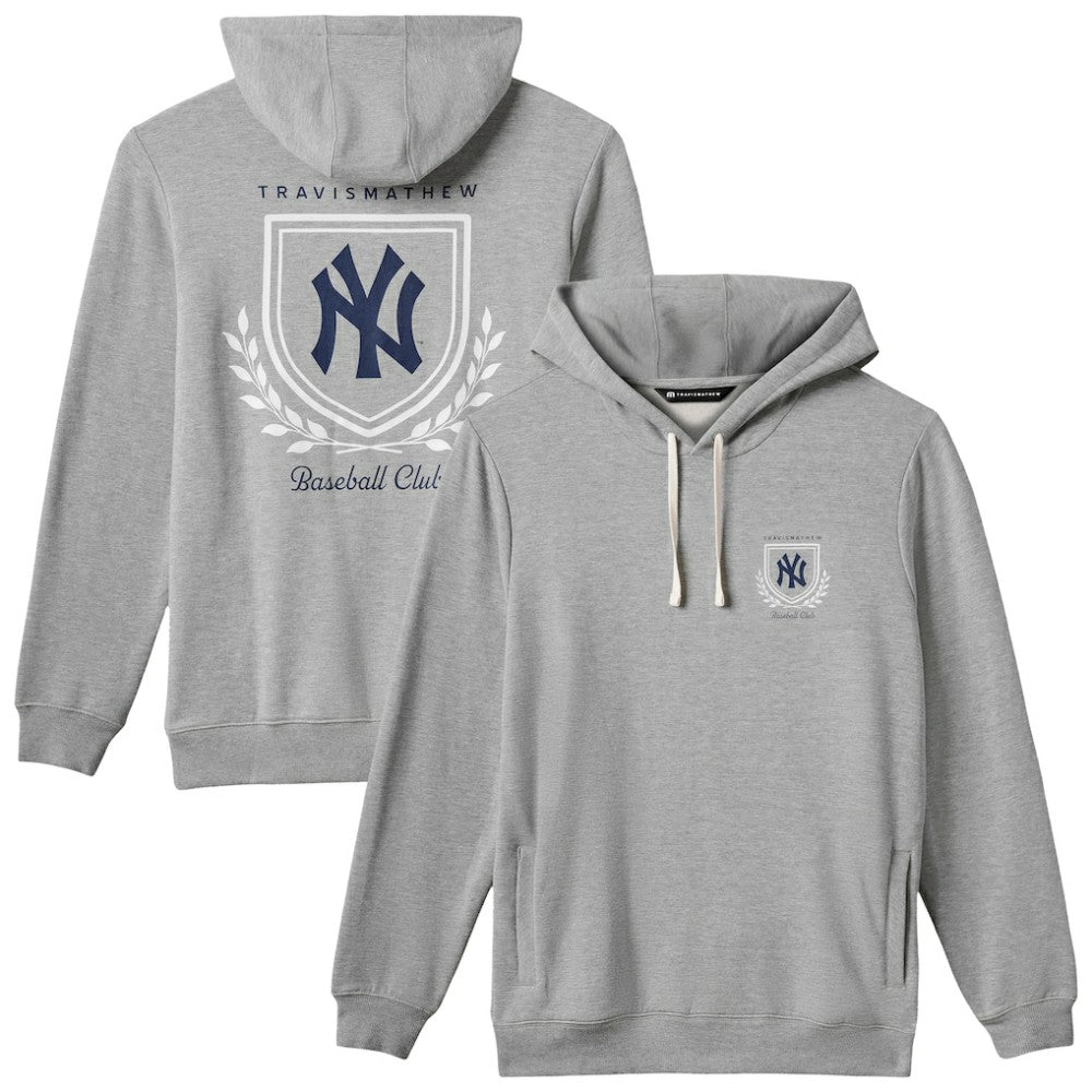 New York Yankees TravisMathew Fleece Stadium Hoodie Gray
