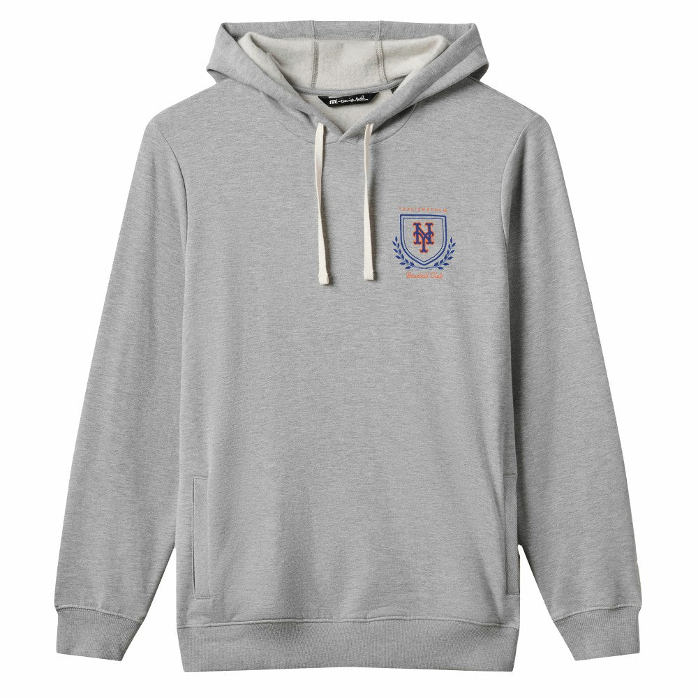 New York Mets TravisMathew Fleece Stadium Hoodie Gray