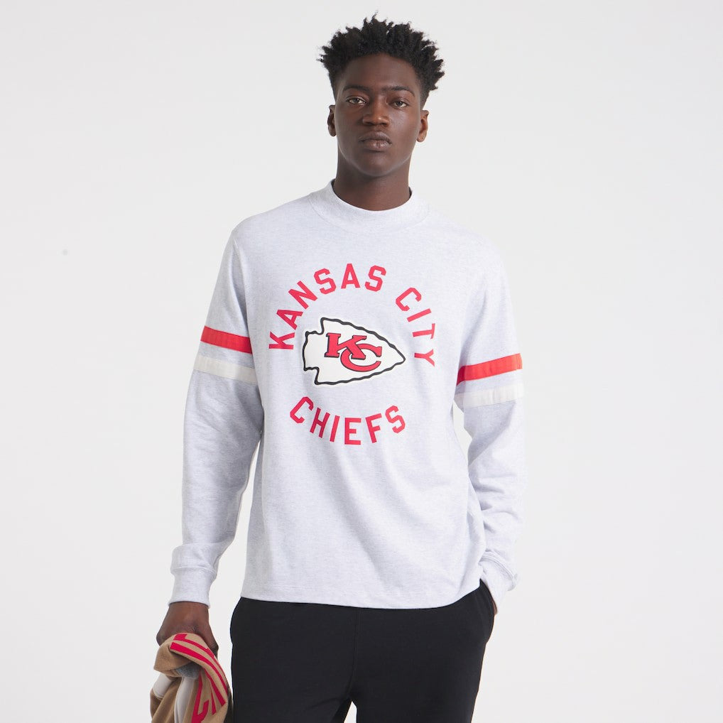 Kansas City Chiefs x Todd Snyder Premium Jersey Mock Neck Tee - Heather Gray sale
