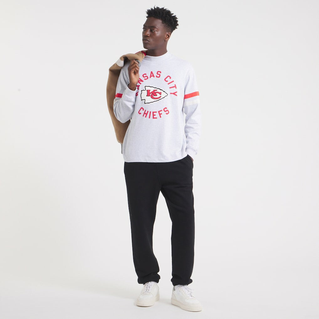 Kansas City Chiefs x Todd Snyder Premium Jersey Mock Neck Tee - Heather Gray sale