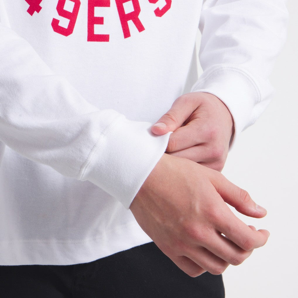 San Francisco 49ers x Todd Snyder Premium Jersey Mock Neck Tee - White discount