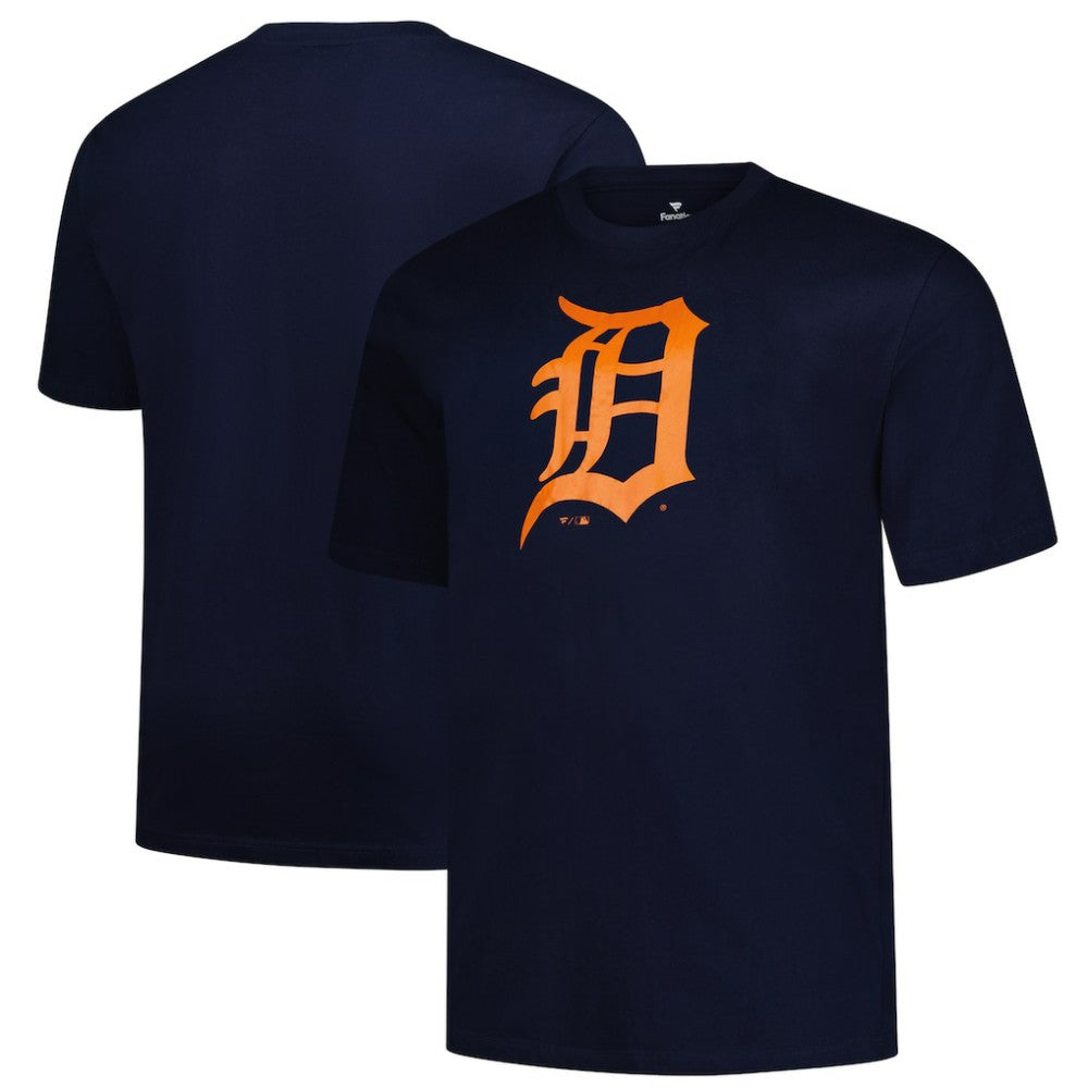 Detroit Tigers Profile Big & Tall Primary Logo T-Shirt Navy