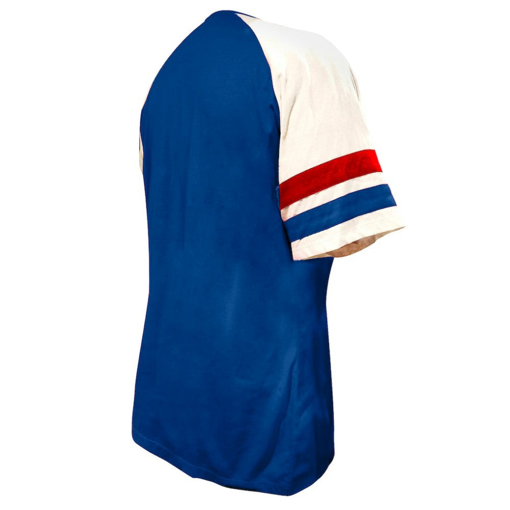 Philadelphia Phillies Profile Women's Arched Notch Neck T-Shirt Royal