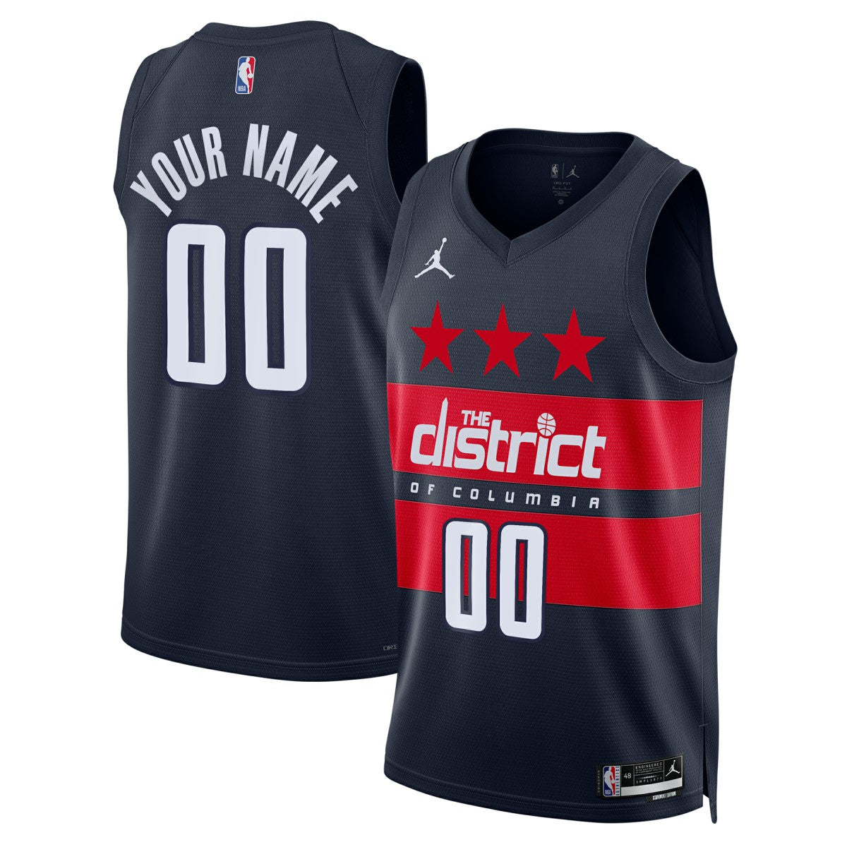 Washington Wizards Jordan Brand Unisex 2024/25 Custom Swingman Jersey - Statement Edition - Navy sale