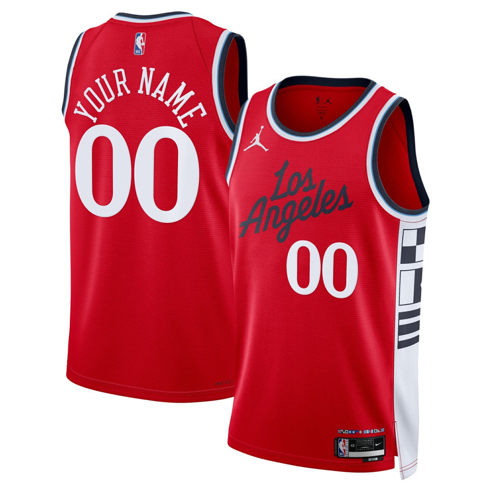 LA Clippers Jordan Brand Unisex 2024/25 Custom Swingman Jersey - Statement Edition - Red on sale